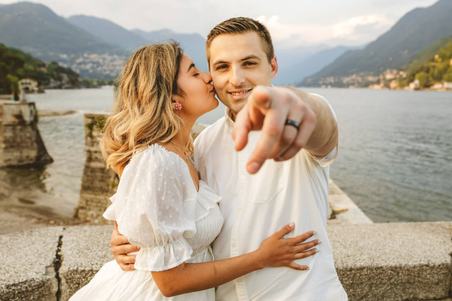 Photoshoot at Villa Olmo, Lake Como.